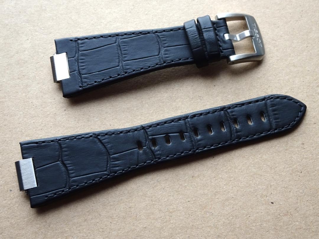 【未使用】TISSOT PRX 専用（40mm用） レザー ベルト ブラック