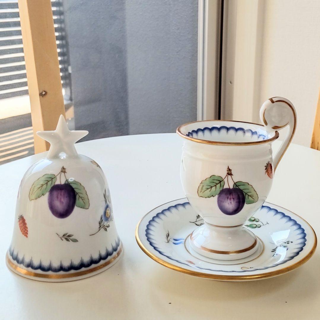 リチャードジノリ イタリアンフルーツ チョコレートカップ&ソーサー & ベル リチャードジノリ イタリアンフルーツ チョコレートカップ&ソーサー & ベル