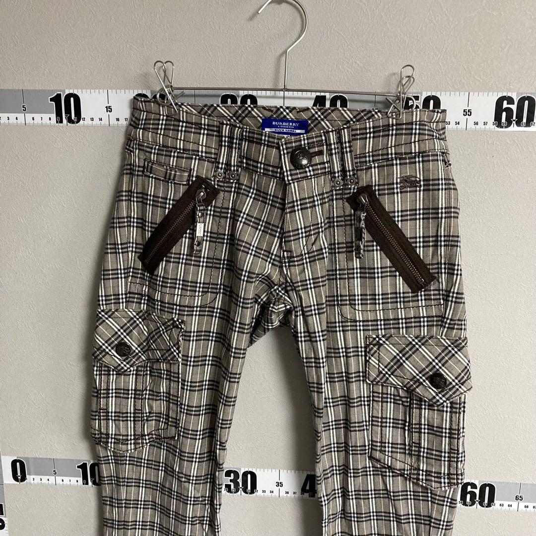 美品BURBERRY バーバリー ブルーレーベル 38 ズボン カーゴ