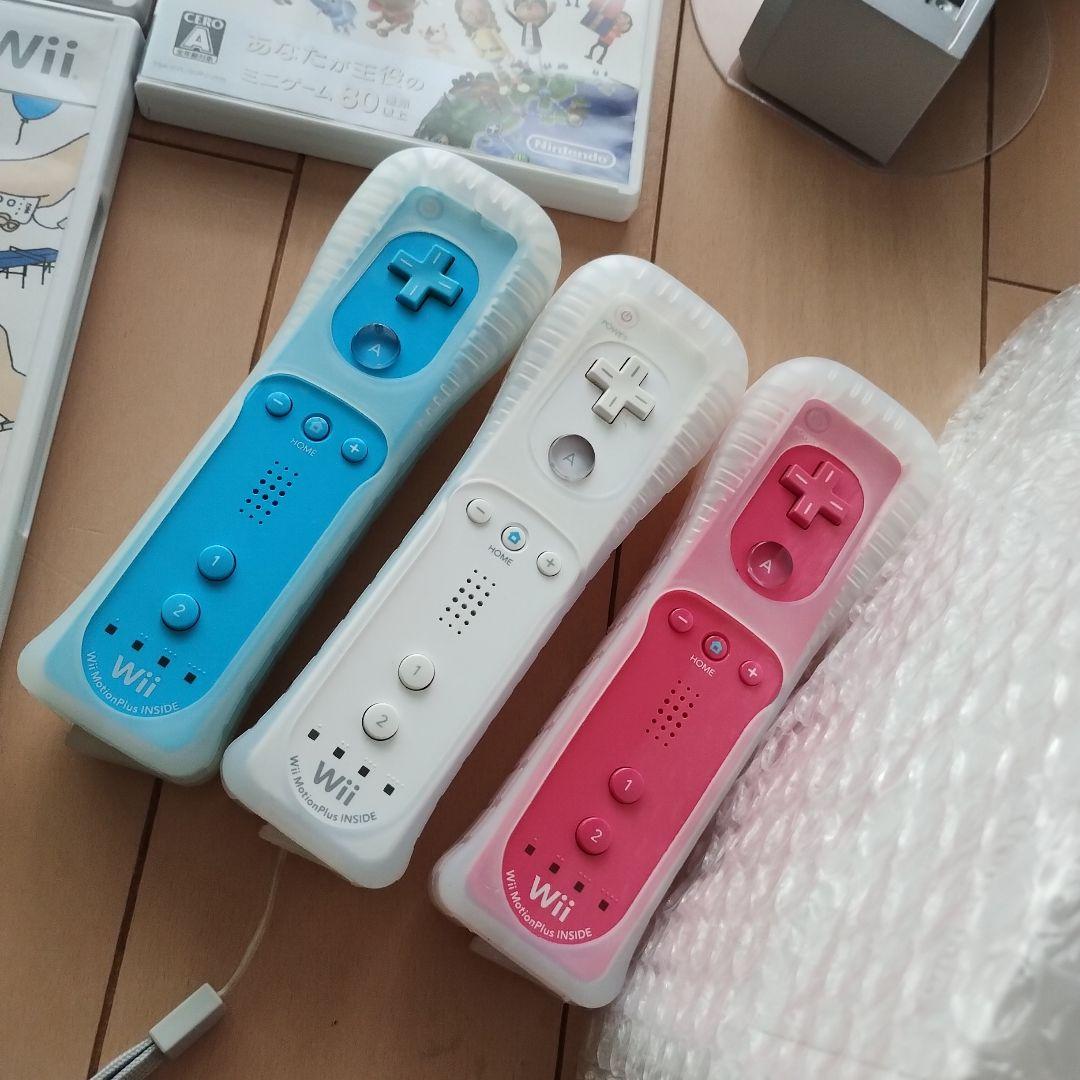 Wii本体セット コントロール ＆ ハンドル 付き