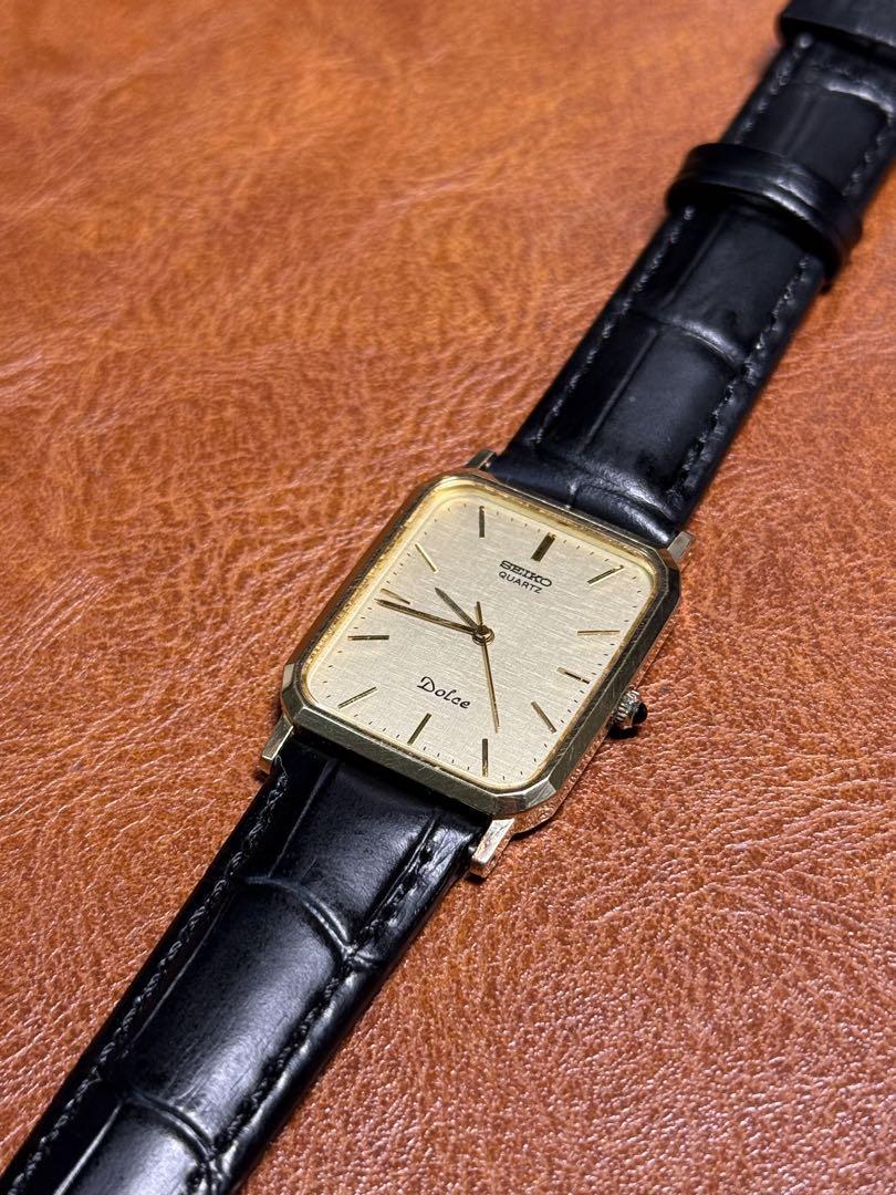 A18希少 稼動品 SEIKO DOLCE スクエア型 80年代ヴィンテージ
