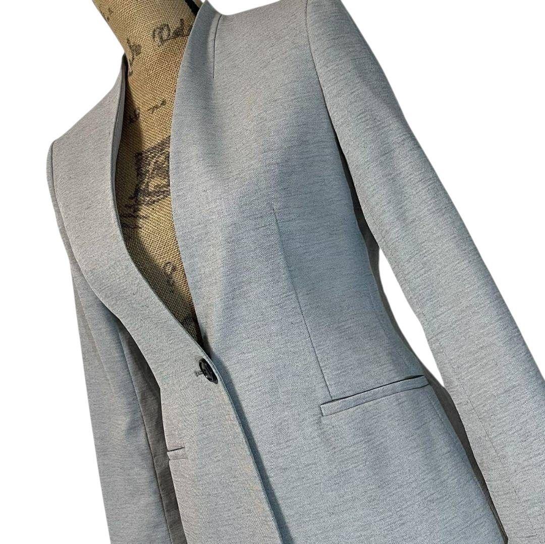 【美品】【麻】PLST♡プラステ ノーカラー パンツスーツ セットアップ