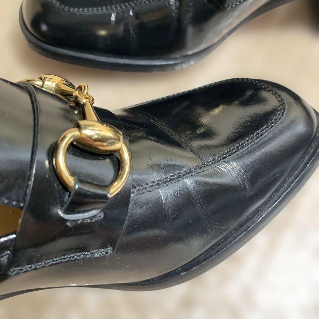りくさんリクエスト分　美品　GUCCI ヒール5cm ローファー　ホースビット