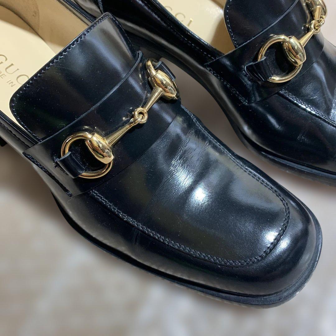 りくさんリクエスト分　美品　GUCCI ヒール5cm ローファー　ホースビット