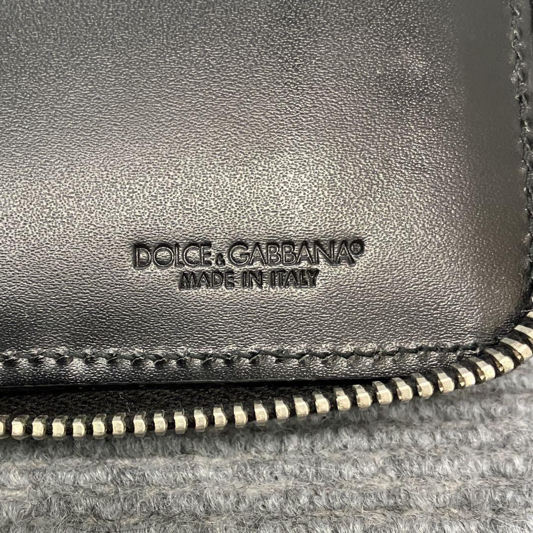 DOLCE＆GABBANA　長財布　ラウンドファスナー　ロゴプレート　140