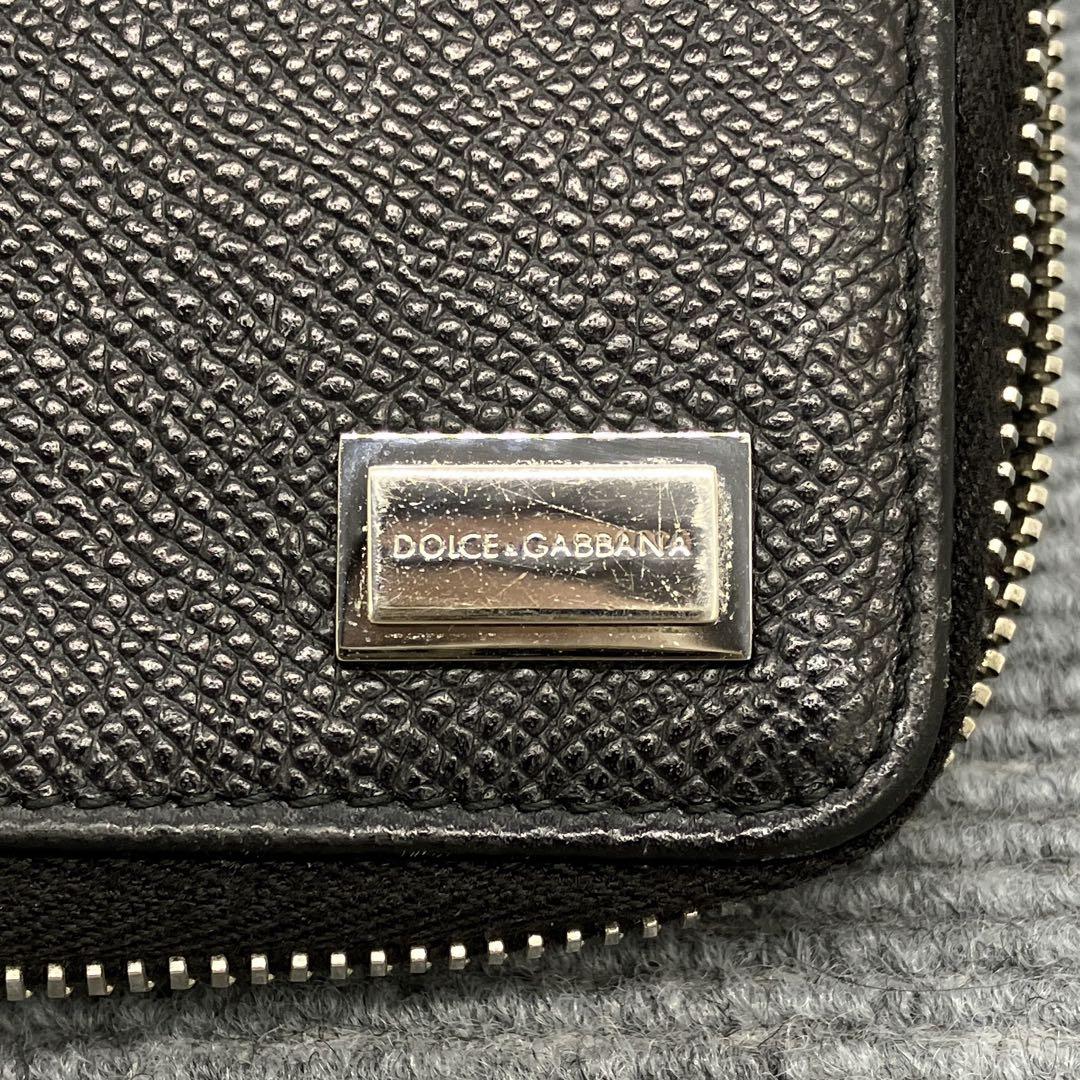 DOLCE＆GABBANA　長財布　ラウンドファスナー　ロゴプレート　140