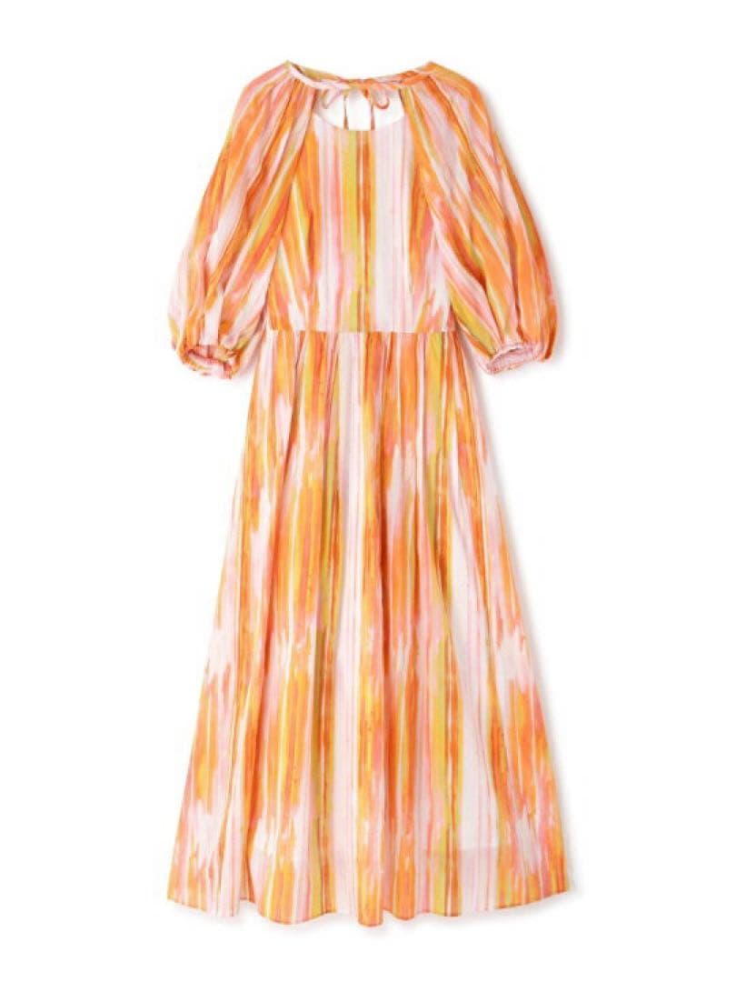 マルチストライププリントワンピース JILL STUART ワンピース オレンジ