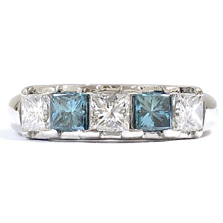 超激安国産 Pt900 プラチナ ダイヤ リング 指輪 ghq7e-m83612009596 ブルー ダイヤモンド 1.026ct 人気新作登場