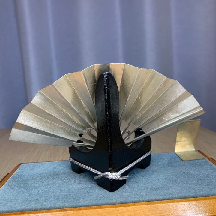 コレクション品!純銀製 扇子 松竹梅 末廣 秀雄作 ガラスケース