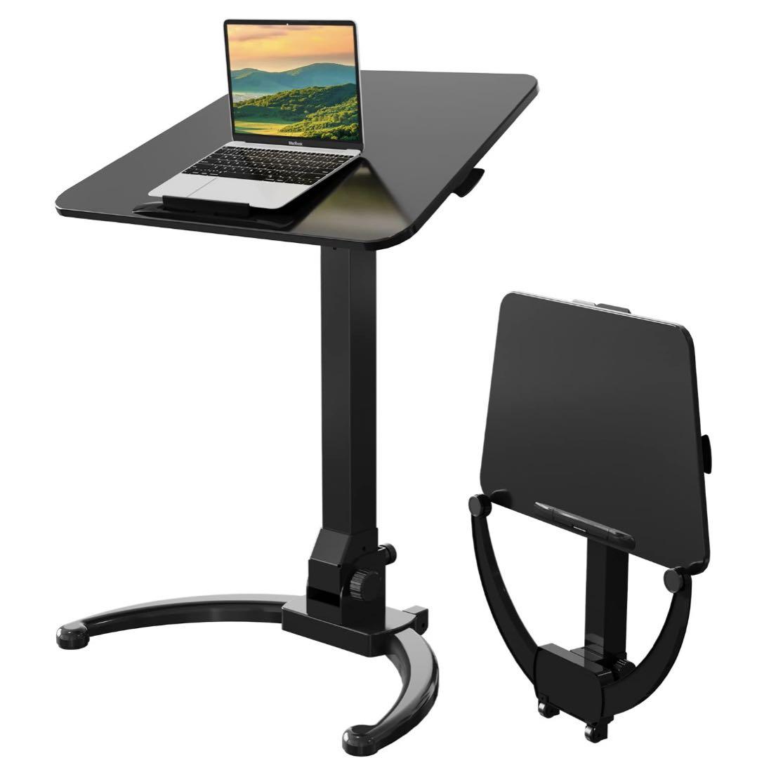 サイドテーブル GIBBON MOUNTS 昇降式 天板角度調整可能　ブラック