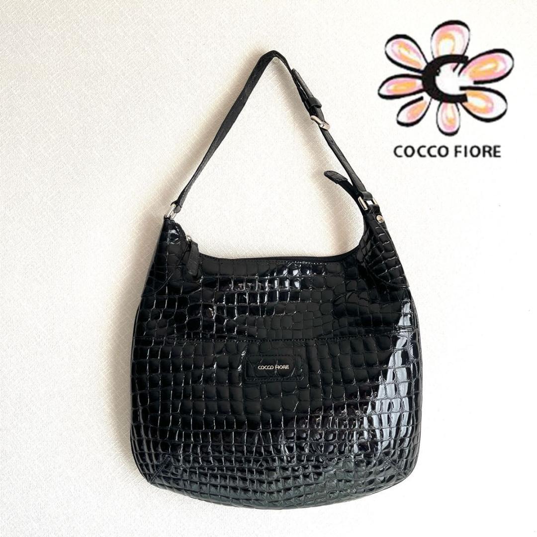 COCCO FIORE コッコフィオーレ クロコ 型押し エナメル