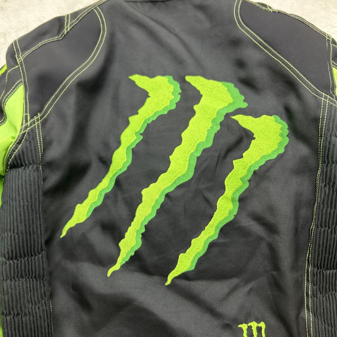 カワサキ×モンスター　プロテクター付きバイクウェア　ジャケット　ブラック　XL