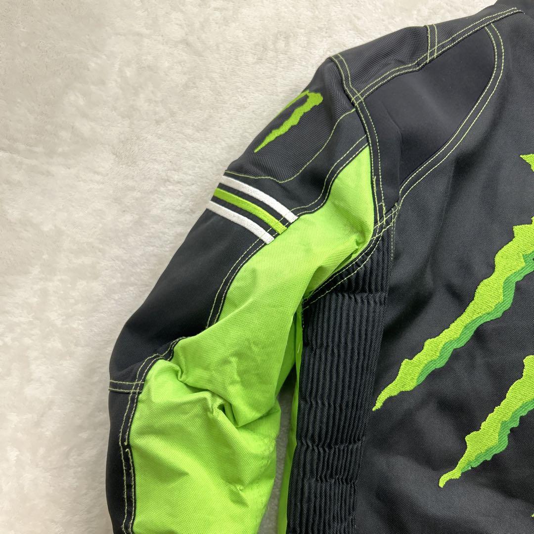 カワサキ×モンスター　プロテクター付きバイクウェア　ジャケット　ブラック　XL