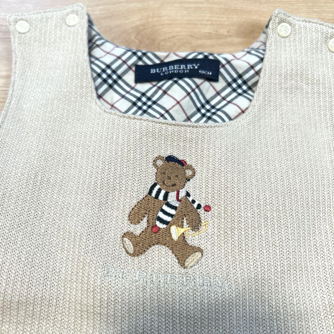美品 バーバリー BURBERRY 90cm オーバーオール 綿100% - メルカリ