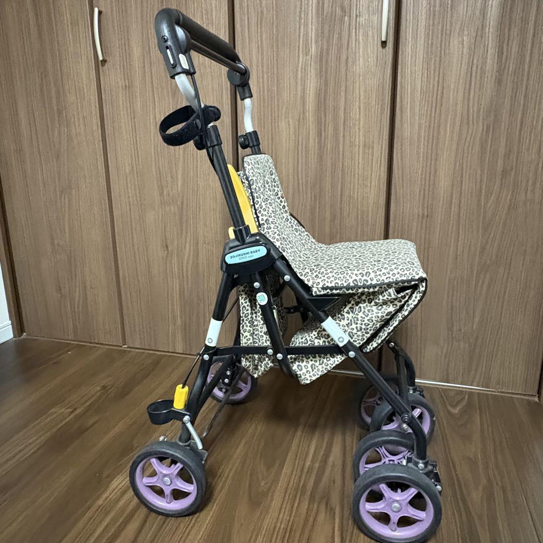 象印ベビー シルバーカー ライトステップ タイニーW 歩行器 ヒョウ柄
