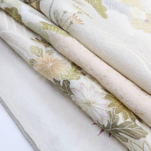 マリモ 新品 金駒刺繍 着物 正絹 仕付糸付“松竹梅や菊”訪問着 3085