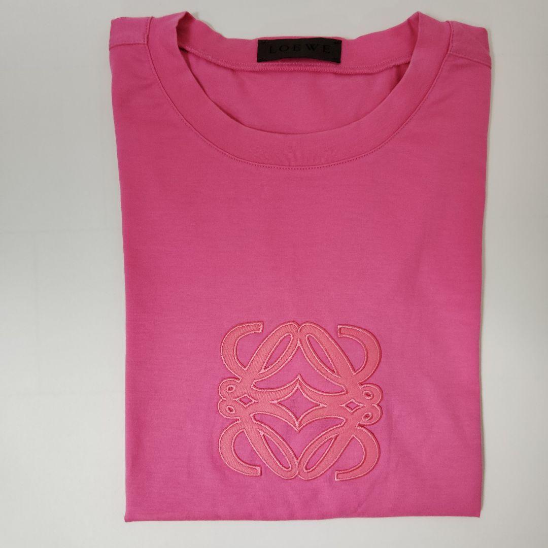 LOEWE　半袖Tシャツ ピンク　　　　　刺繍ロゴ