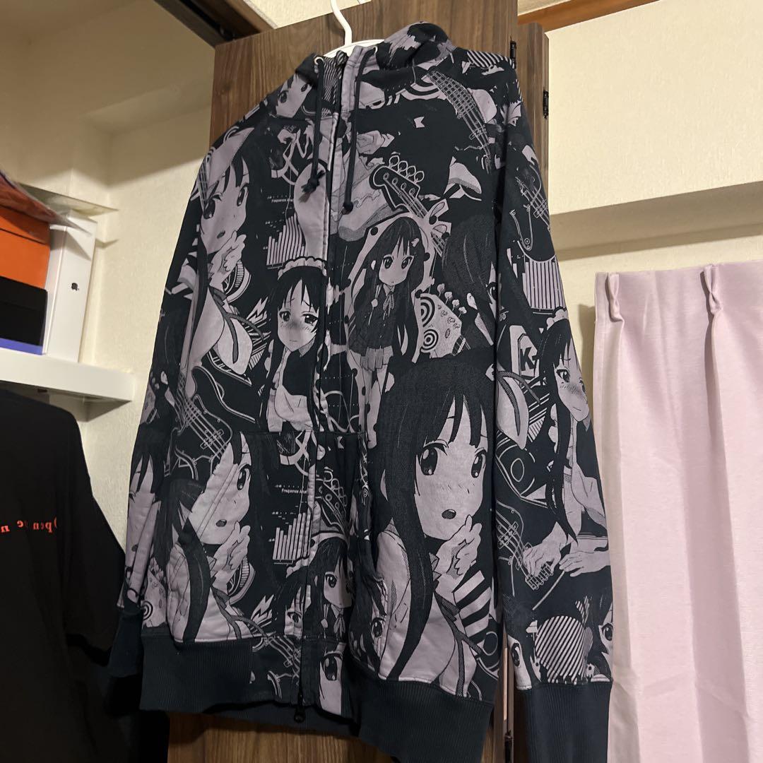 秋山澪 パーカー けいおん!! 総柄 二次元COSPA 限定品 L