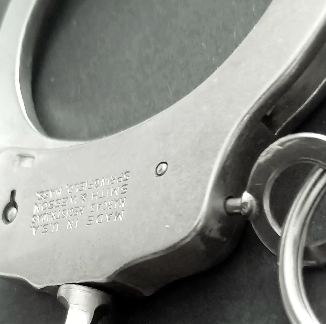 かわいい~!」SW M90 レア品実物ハンドカフ ニッケル +皮革ホルダー