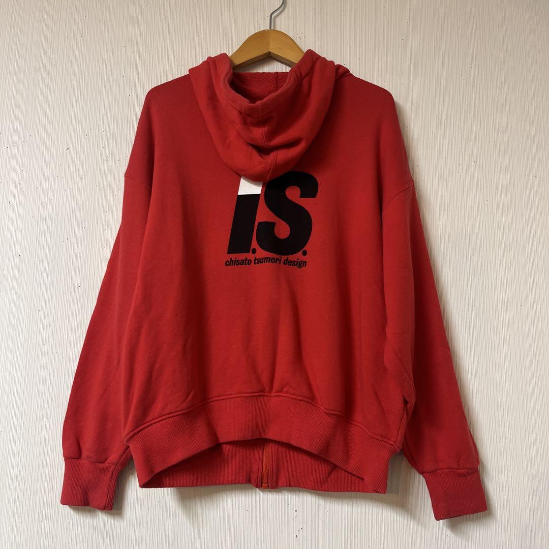 80s I.S. イッセイミヤケ ジップパーカー ツモリチサト レッド