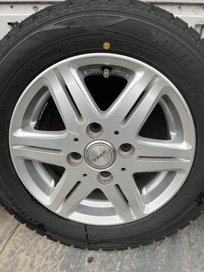 ダンロップスタッドレス155／65R13 73Qアルミホイールセット超深溝