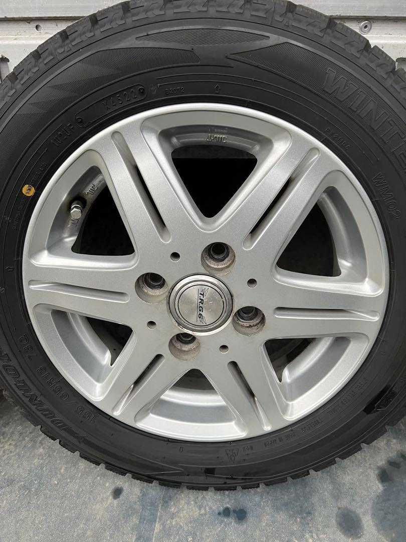 ダンロップスタッドレス155／65R13 73Qアルミホイールセット超深溝