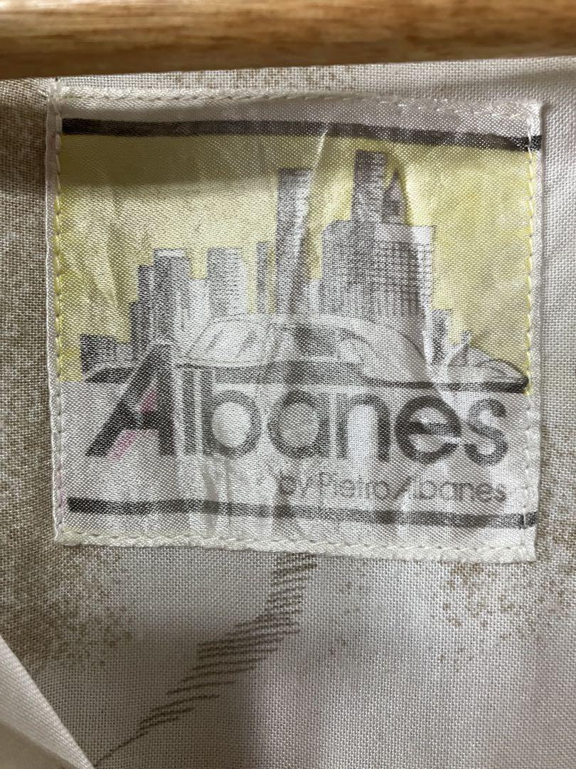 ヴィンテージ Albanes レーヨン 総柄シャツ XXL 貝柄 ユーロ系