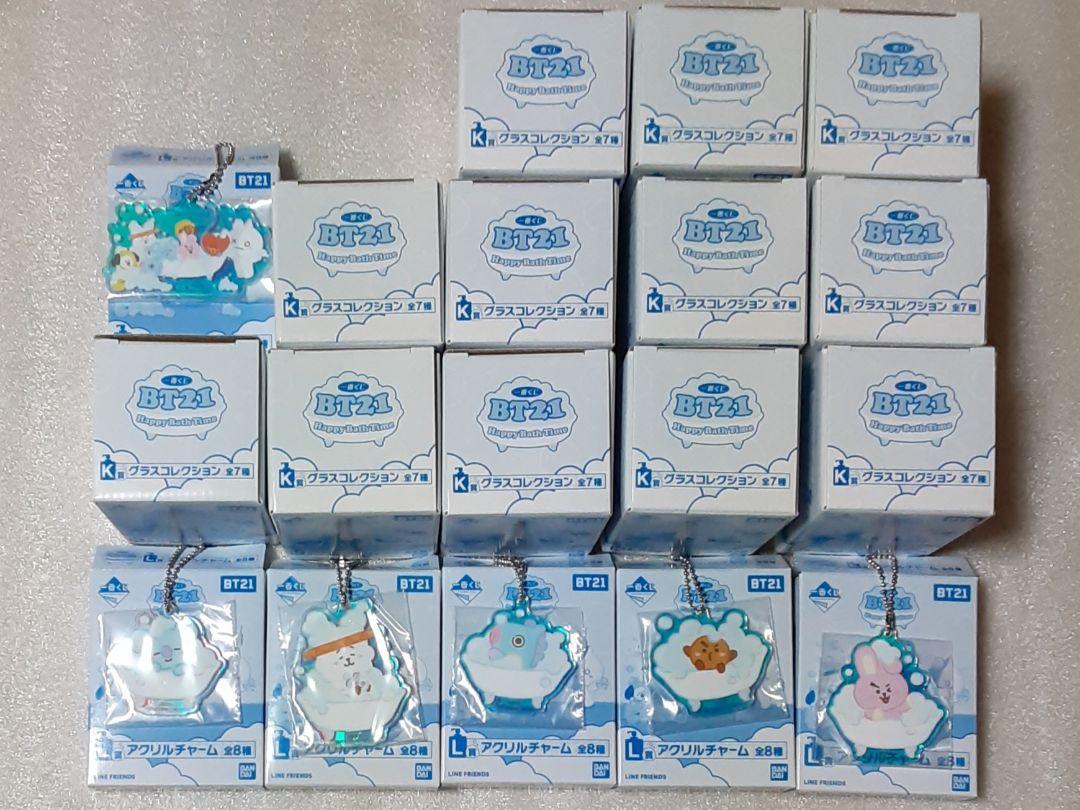 一番くじ　BT21　Happy Bath Time　グラス　アクリルチャーム