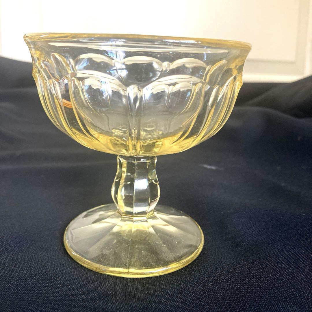vintage noritake ノリタケ イエローガラス デザートカップ