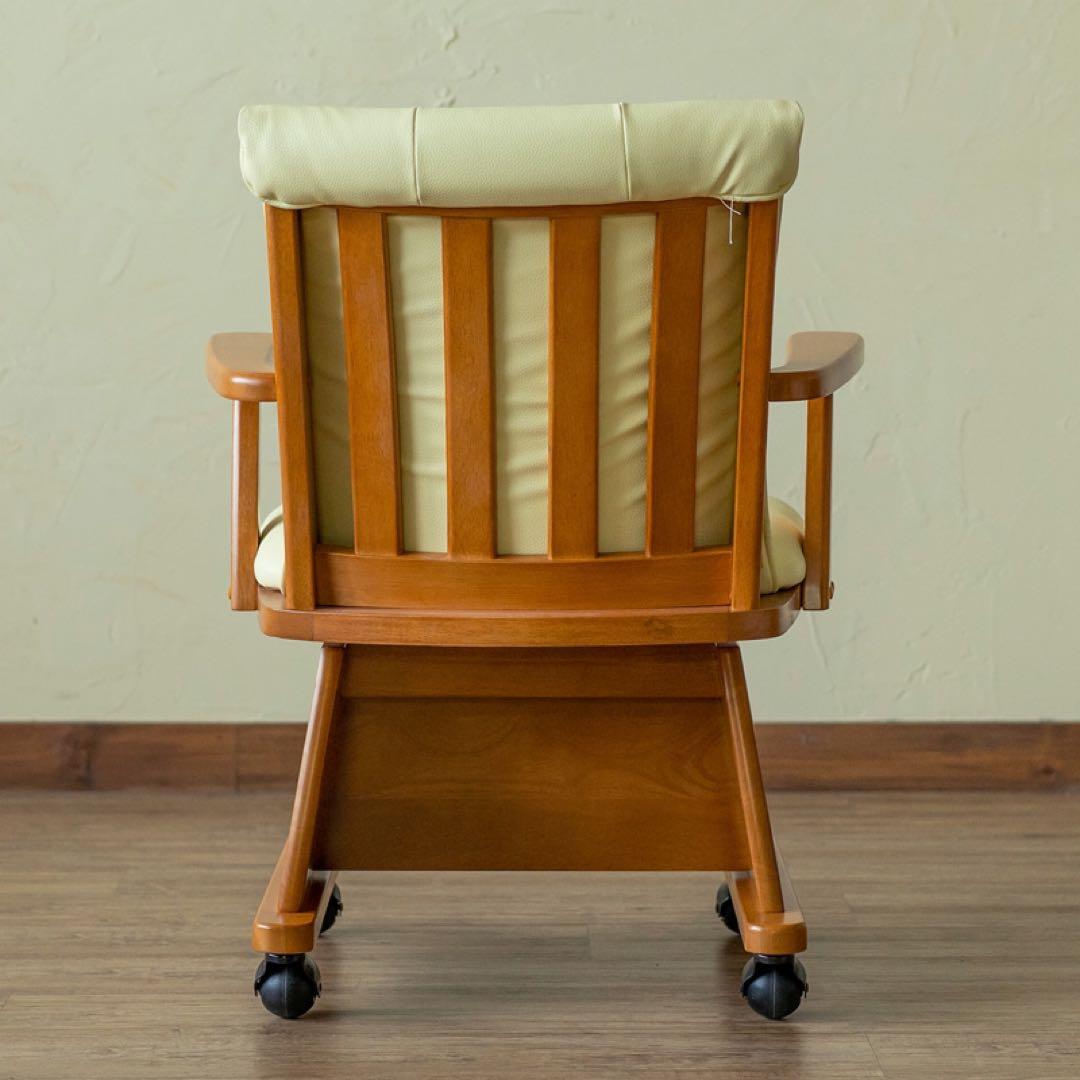 NEW　キャスター付き回転式チェア　ナチュラル NEW キャスター付き回転式チェア ナチュラル pvcシート 床