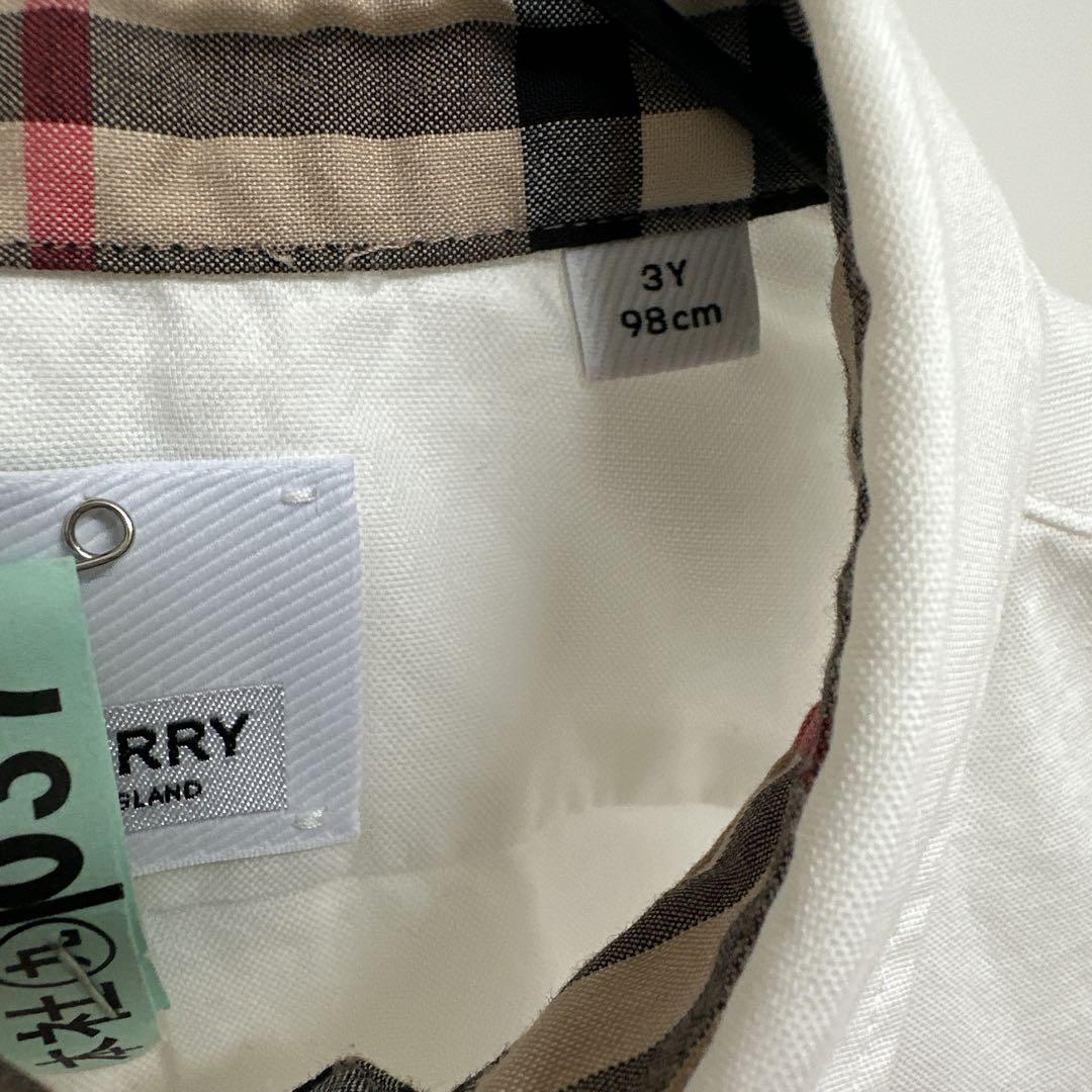 美品　バーバリー　キッズ　14Y 164cm シャツ 極美品BURBERRY children 14Y 164cm チェックシャツ青