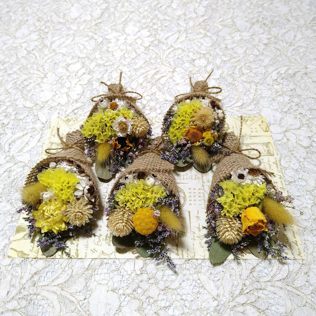 ラテになります。ドライフラワー束ねたブーケ5個 10セット 花雑貨