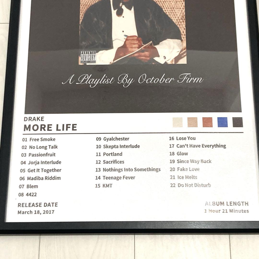 額縁付き】 drake more life アルバムデザイン A2ポスター