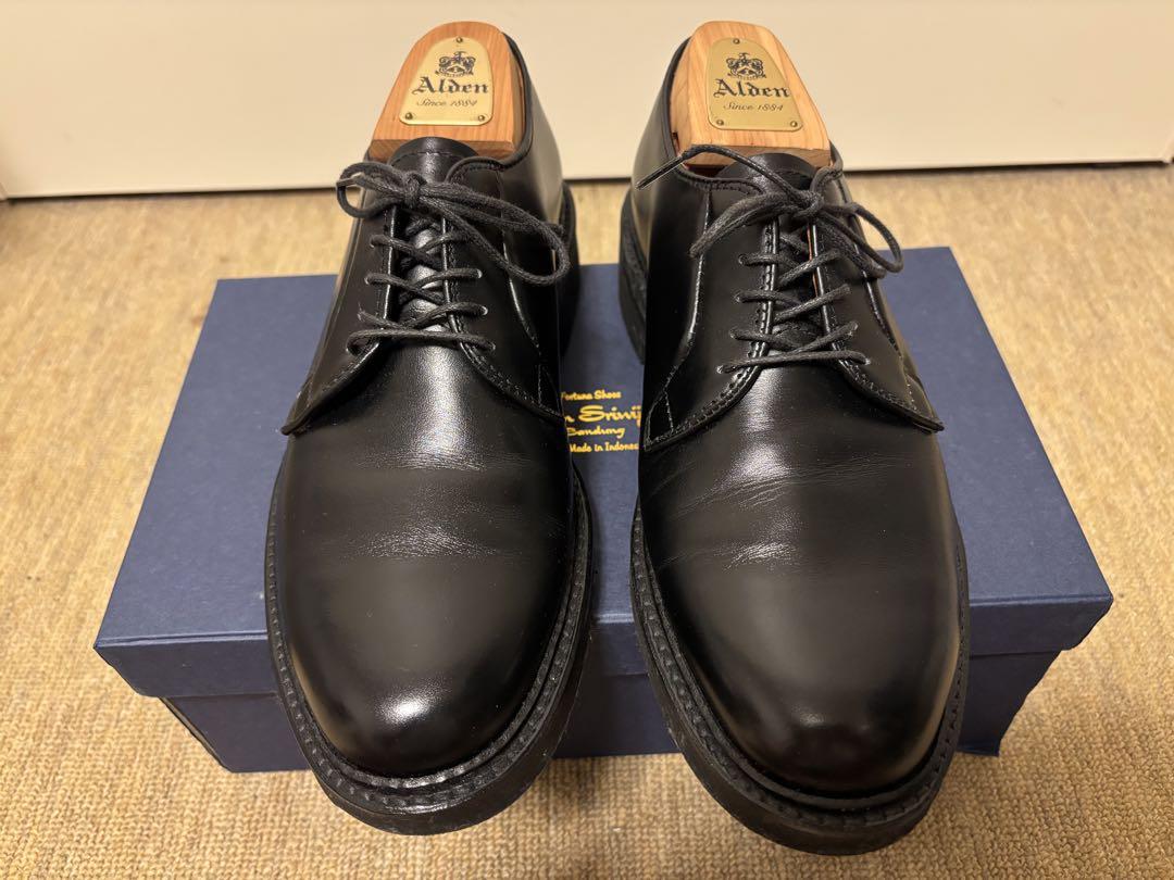 オールデン　プレーントゥ　カーフ　バリーラスト　ALDEN