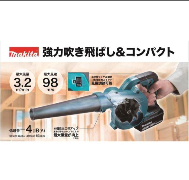 すぐ使える！　新品未使用マキタ 18V 充電式ブロワ UB185DZ フルセット