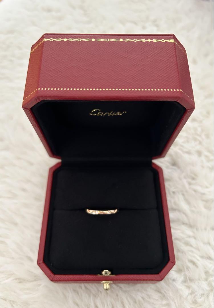 【Cartier】バレリーナ ウェディングリング、ダイヤ3石