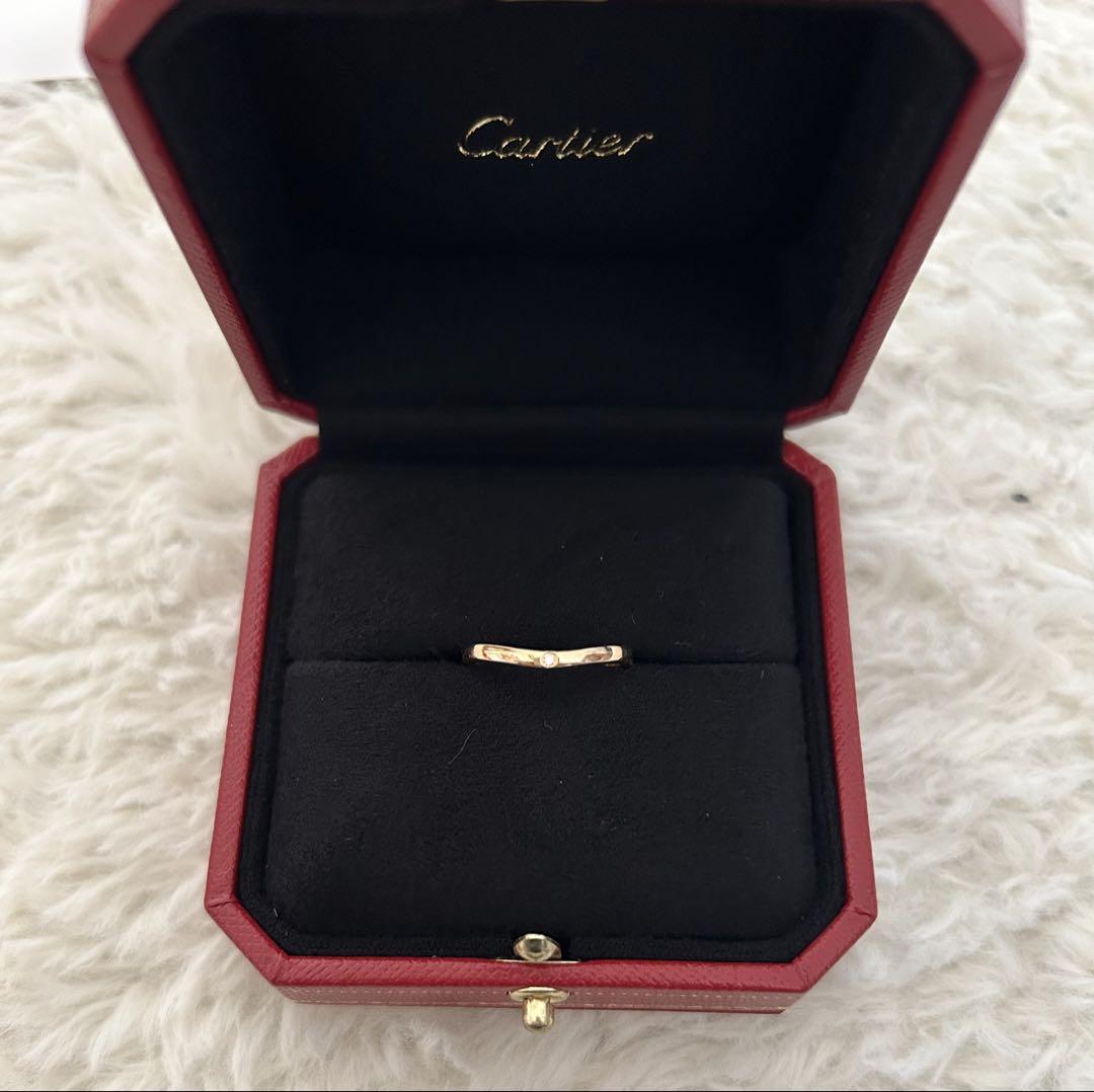 【Cartier】バレリーナ ウェディングリング、ダイヤ3石