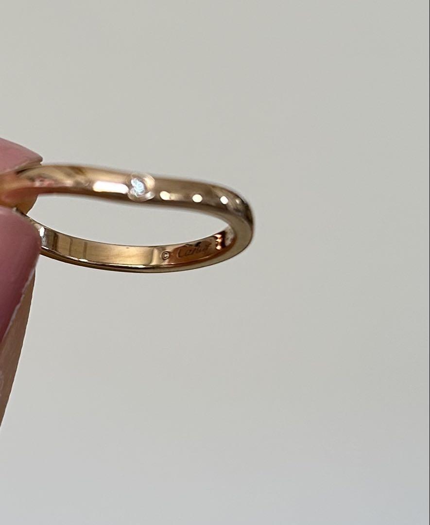 【Cartier】バレリーナ ウェディングリング、ダイヤ3石