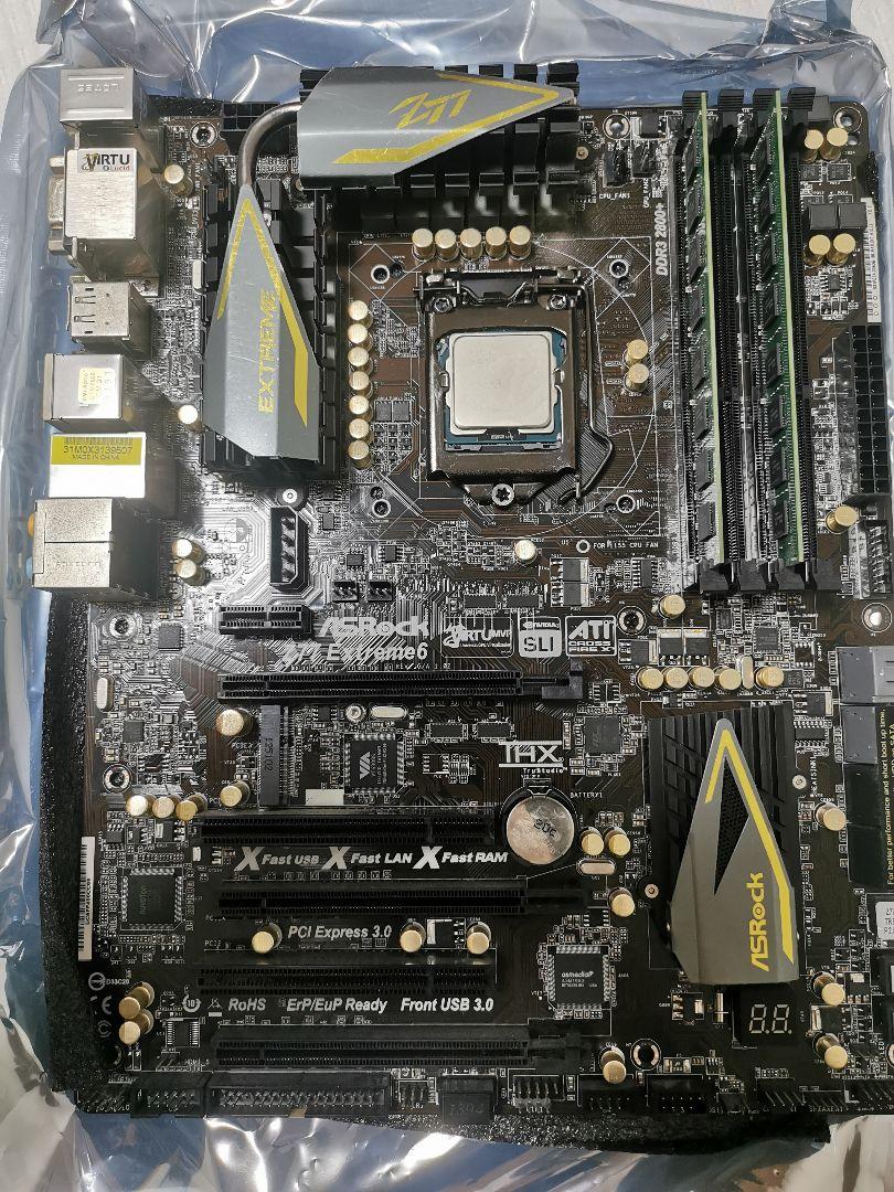 ASRock Z77 Extreme6 + i7 3770K + メモリセット ASRock Z77Extreme6＋Core i7-3770K＋メモリ16GB