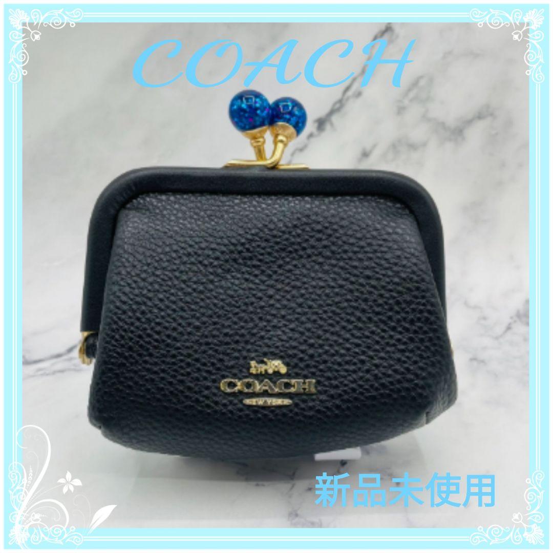 COACH ノラキスロック コインケース がま口 財布 小物入れ ブラック