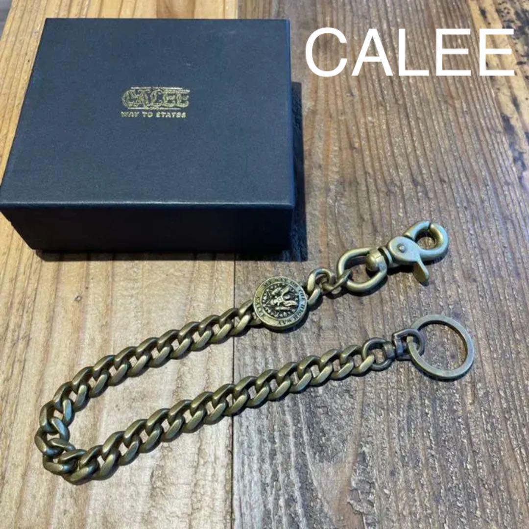 海外輸入】 calee ウォレットチェーン キャリー 真鍮 ウォレット