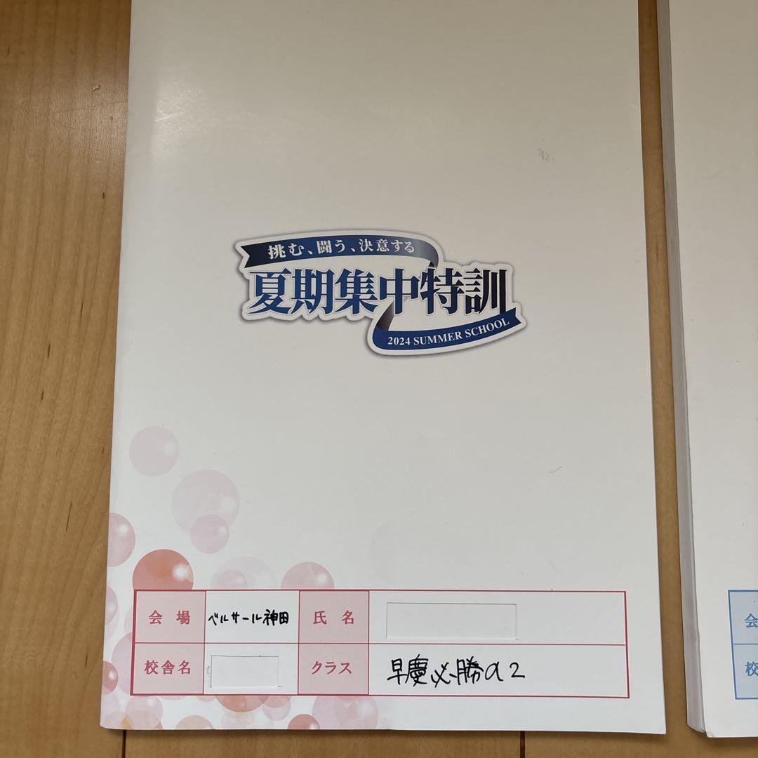 中3 夏期集中特訓 早慶必勝 早稲田アカデミー夏期講習 - メルカリ