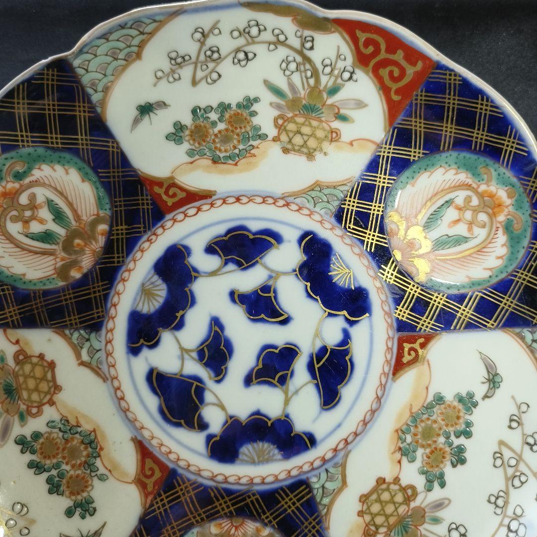 古伊万里 色絵金彩 中皿2枚 手描き パイン文 江戸骨董 蒐集家放出美品 古美術 古伊万里 色絵金彩 中皿2枚 手描き パイン文 江戸骨董 蒐集家