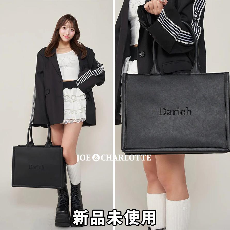 ダーリッチ Darich ロゴレザートートバッグ ブラック BLK