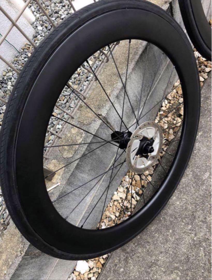 ロードバイク マウンテンバイク カーボンホイール ディスクブレーキ 60mm