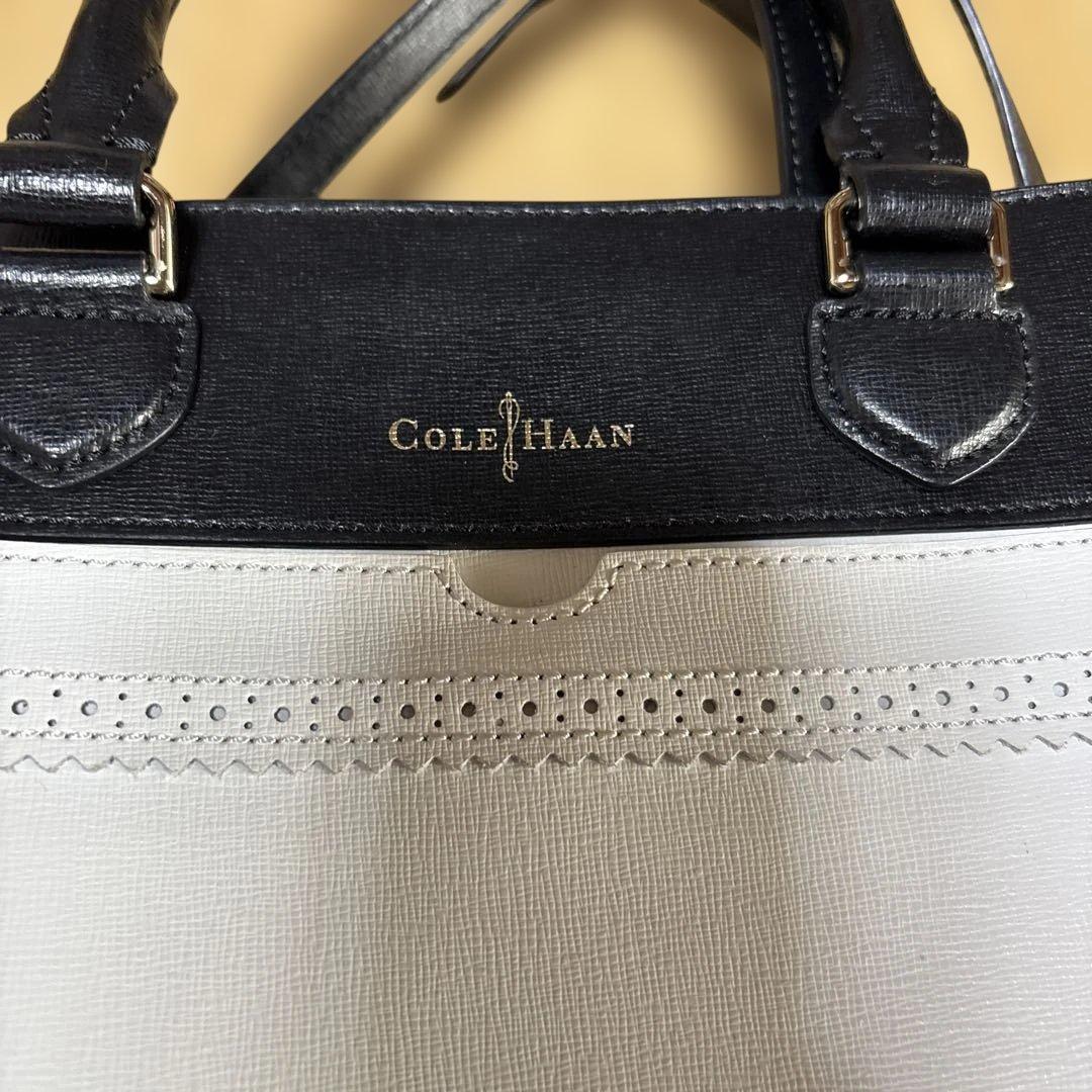 スカート Cole Haan ホワイト ブラック ハンドバッグ 【最短翌日配送】