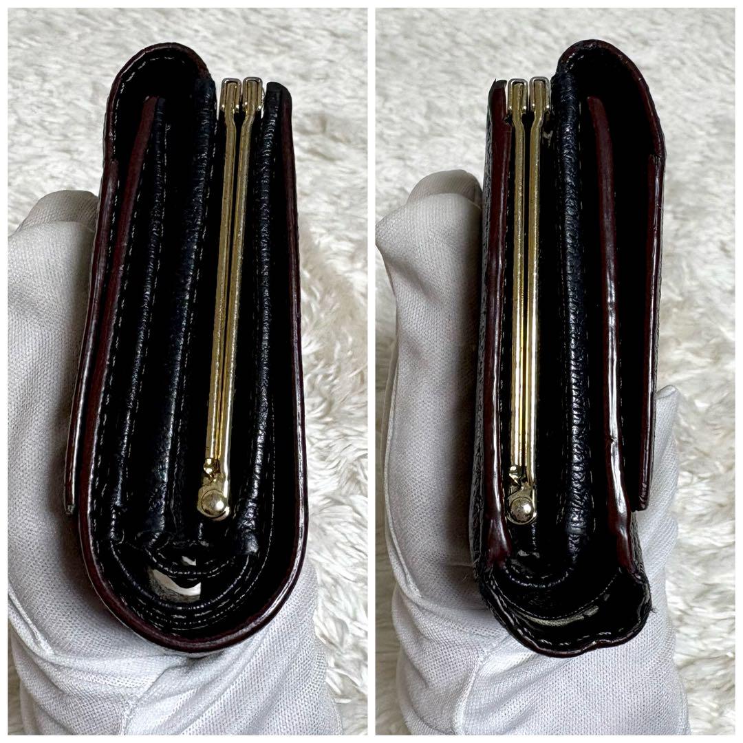【美品】　ヴィヴィアンウエストウッド　折財布　ブラック　がま口　三つ折り財布