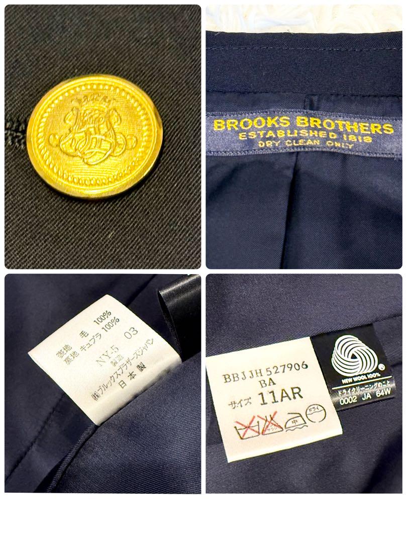 brooks brothers ブルックスブラザーズ　紺ブレ　金ボタン　ダブル