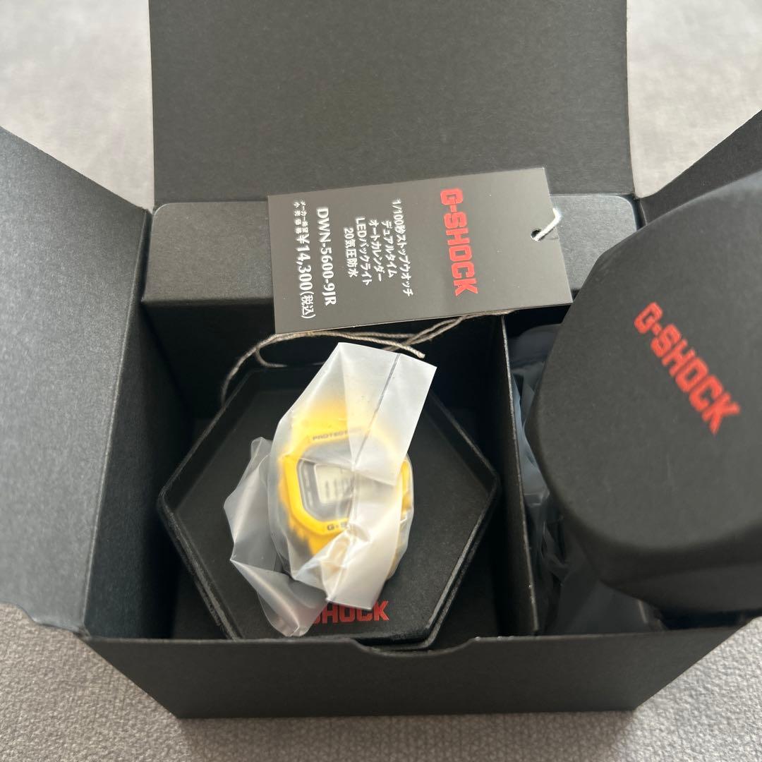 タグあり G-SHOCK DWN-5600-9JR イエロー リングウォッチ