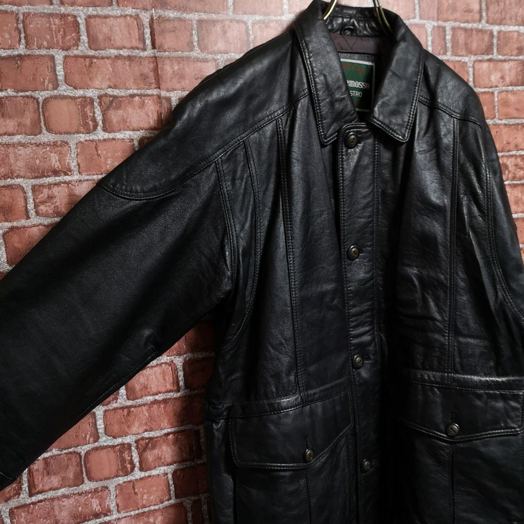 【本革】レザージャケット レザーコート ライダース ラムレザー ジップアップa